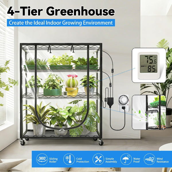 Plantique - Indoor Greenhouse with Grow Light
