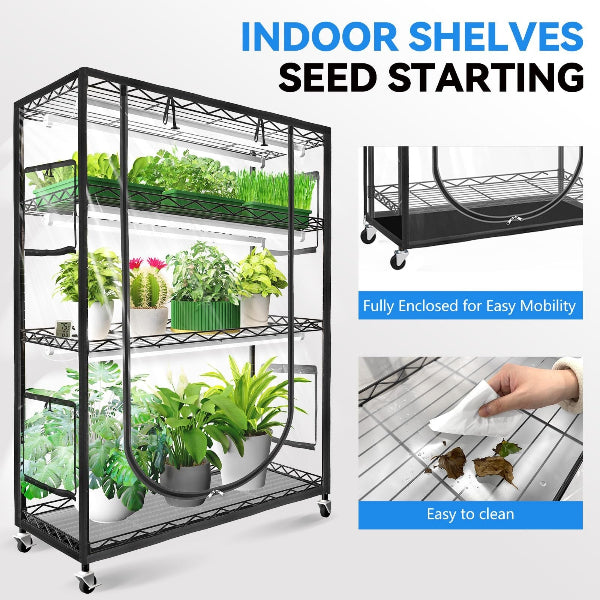 Plantique - Indoor Greenhouse with Grow Light