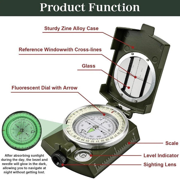 Military-Style Navigation Compass