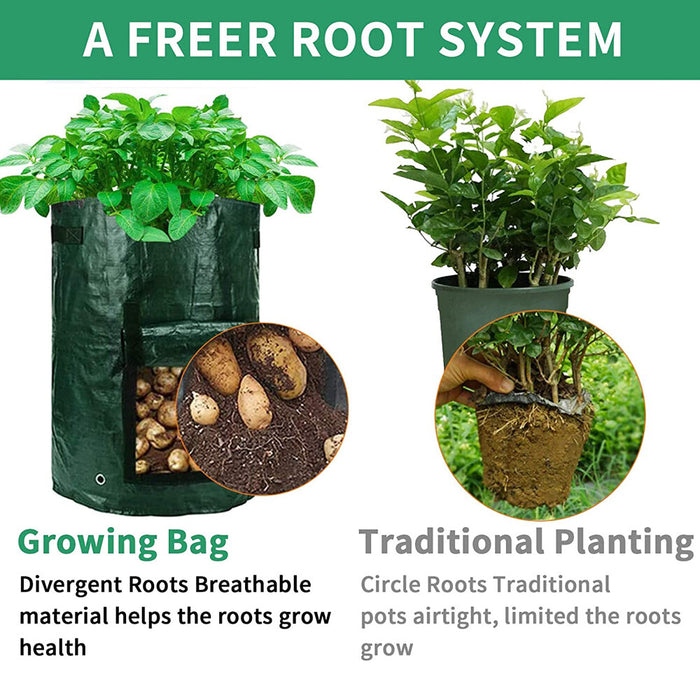 HarvestPeek - 3-Pack Potato Grow Bags