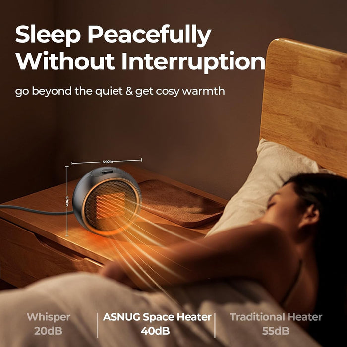 Nook™ – Portable Desk & Bedroom Space Heater