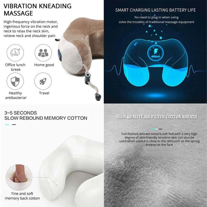 VoyageVibe - Travel Neck Pillow with Massager