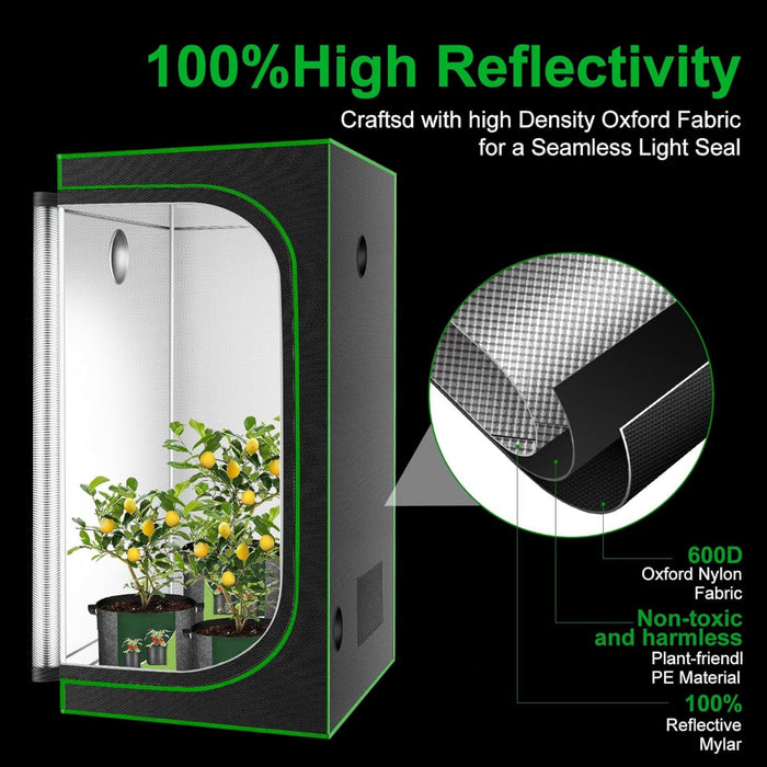 ReflectSpace - Hydroponic Grow Tent with Reflective Mylar