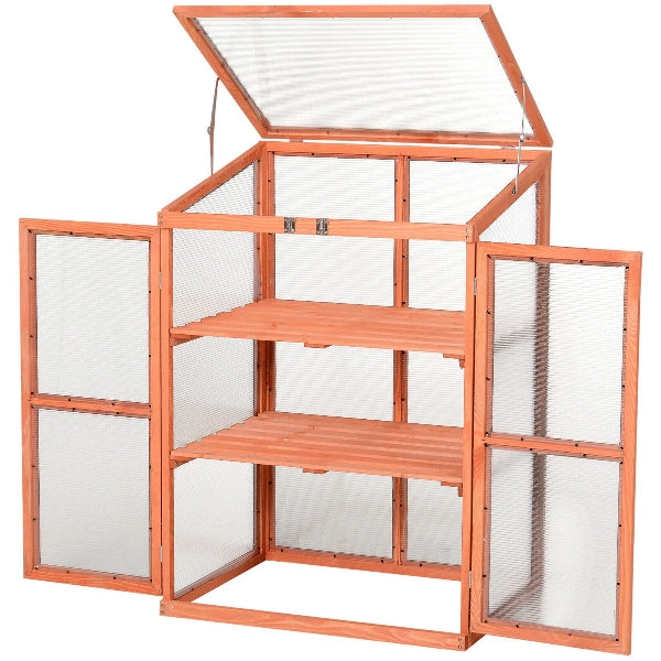 CedarSprout - Polycarbonate Greenhouse with Shelves