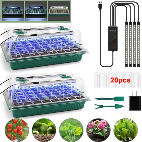 LushRise - Seed Starter Tray with Grow Light