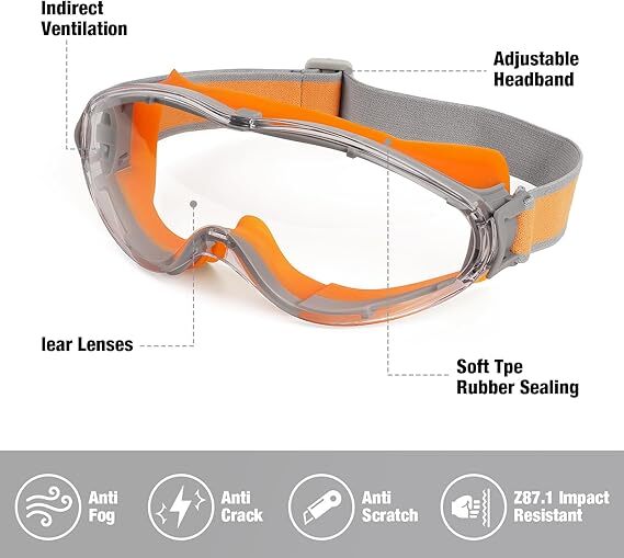 ClariShield™ – Over-Glass Anti-Fog Safety Goggles