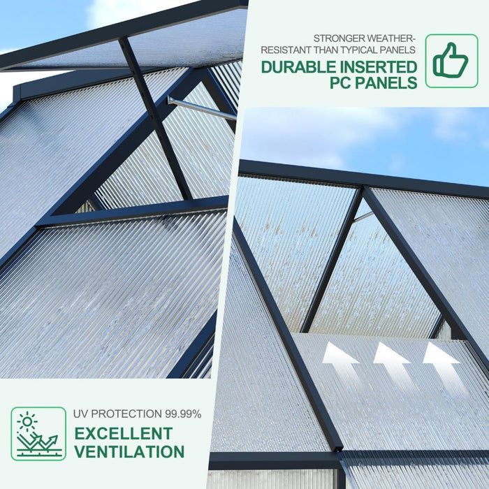 GrowHaus - 6x4 ft Polycarbonate Walk-in Greenhouse