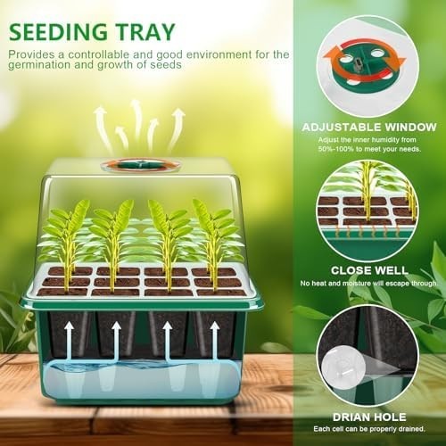 SproutDeck - Self-Watering Seed Starter Trays with Grow Light