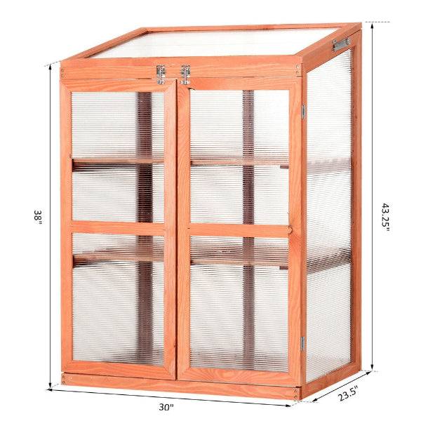 CedarSprout - Polycarbonate Greenhouse with Shelves