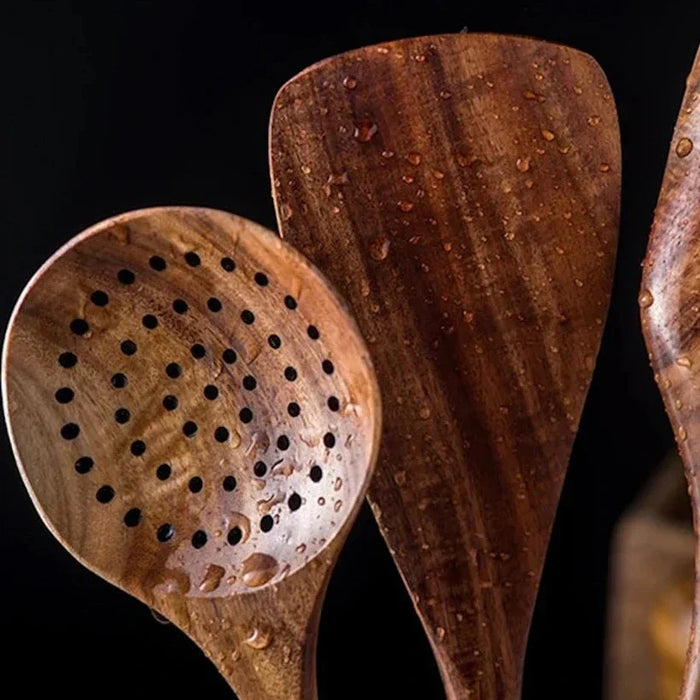 AcaciaCraft - Wooden Cooking Utensil Set