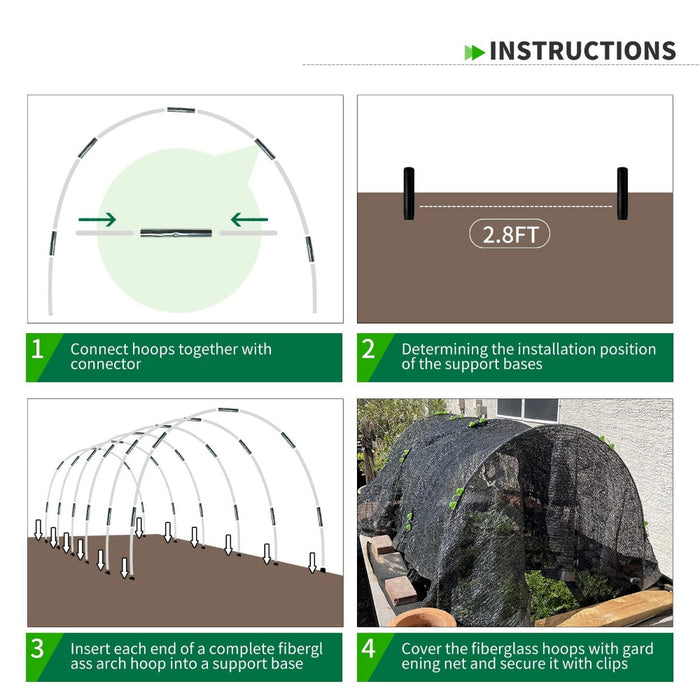 FlexFrame - Garden Hoops Grow Tunnel Kit