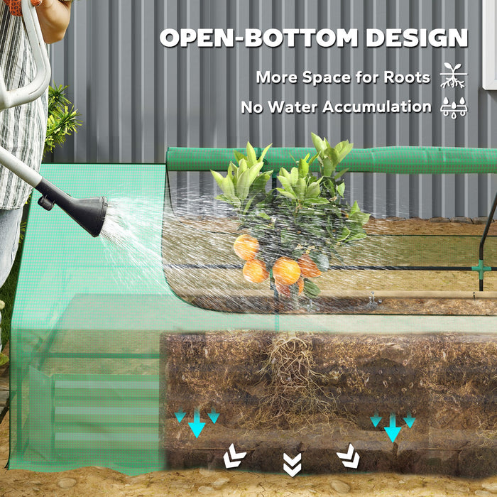 FloraFrame - Raised Garden Bed with Mini Greenhouse