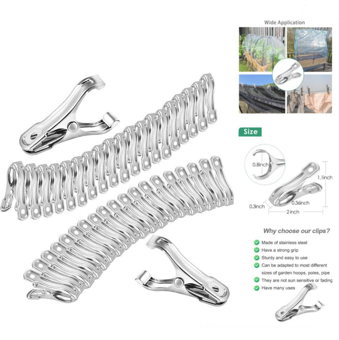 ShadeLock - Stainless Steel Garden Clips