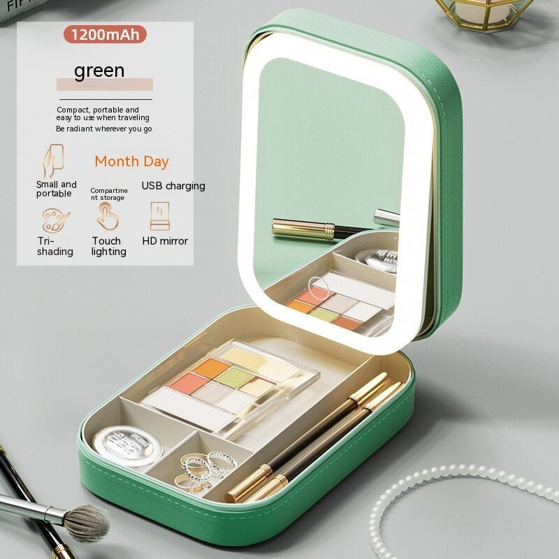 BrilliaTouch - Lighted Makeup Mirror with Storage