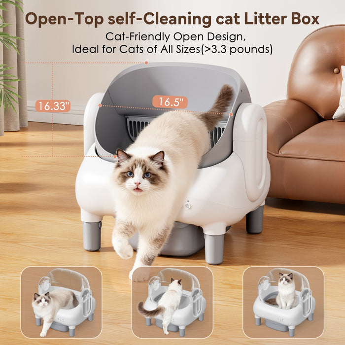 ClearStep™ – Open-Top Self-Cleaning Litter Box