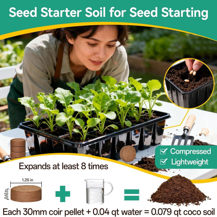 CocoCradle - Compressed Coco Coir Growing Pellets