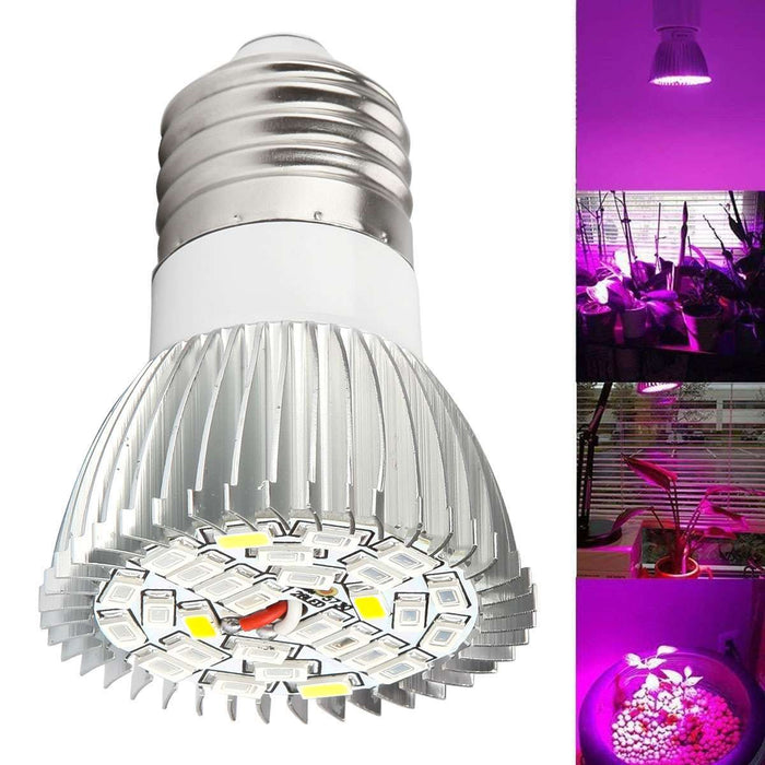 LeafBright - 100W Full Spectrum E27 LED Grow Light Bulbs