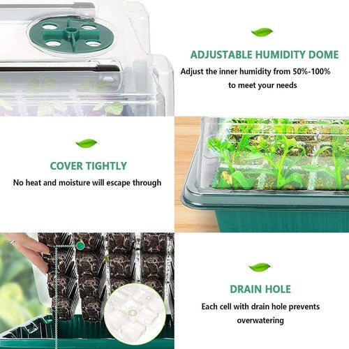LushRise - Seed Starter Tray with Grow Light
