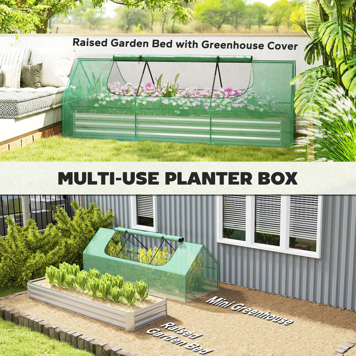 FloraFrame - Raised Garden Bed with Mini Greenhouse