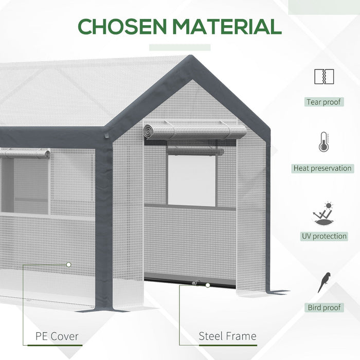 GreenNest - Outdoor Walk-In Tunnel Greenhouse Garden