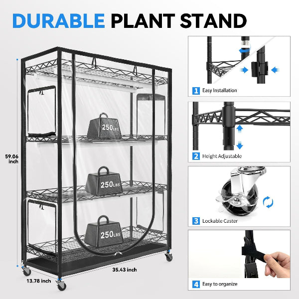 Plantique - Indoor Greenhouse with Grow Light