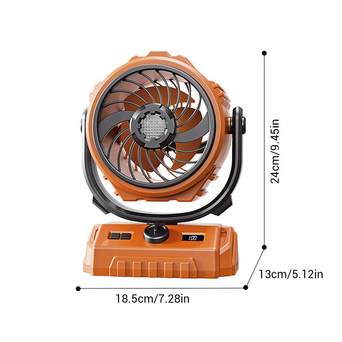 CampHalo™ – Rechargeable Tent Fan with LED Light