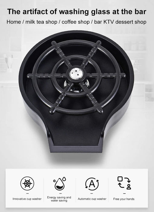 QuickRinse Pro - Automatic Cup Washer for Sink