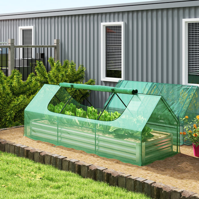 FloraFrame - Raised Garden Bed with Mini Greenhouse