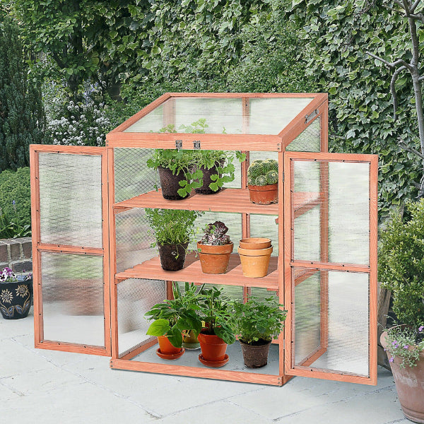 CedarSprout - Polycarbonate Greenhouse with Shelves