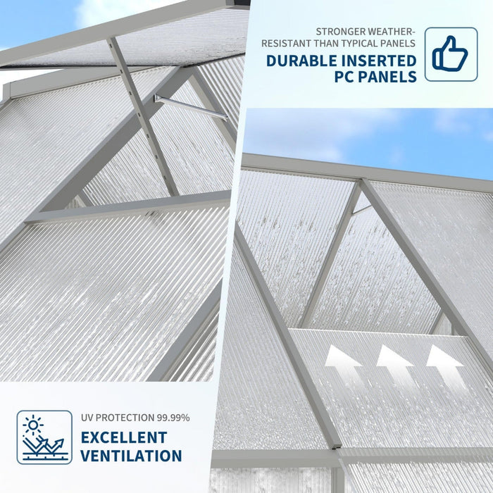 GrowHaus - 6x4 ft Polycarbonate Walk-in Greenhouse