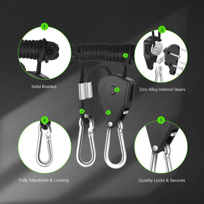 LiftLine - Adjustable Grow Light Hangers