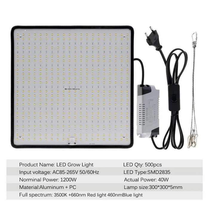 PlantAura - 1200W Full Spectrum LED Grow Light