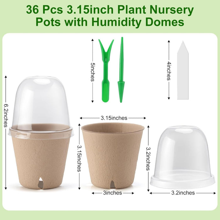FreshStart - Peat Pots with Humidity Domes