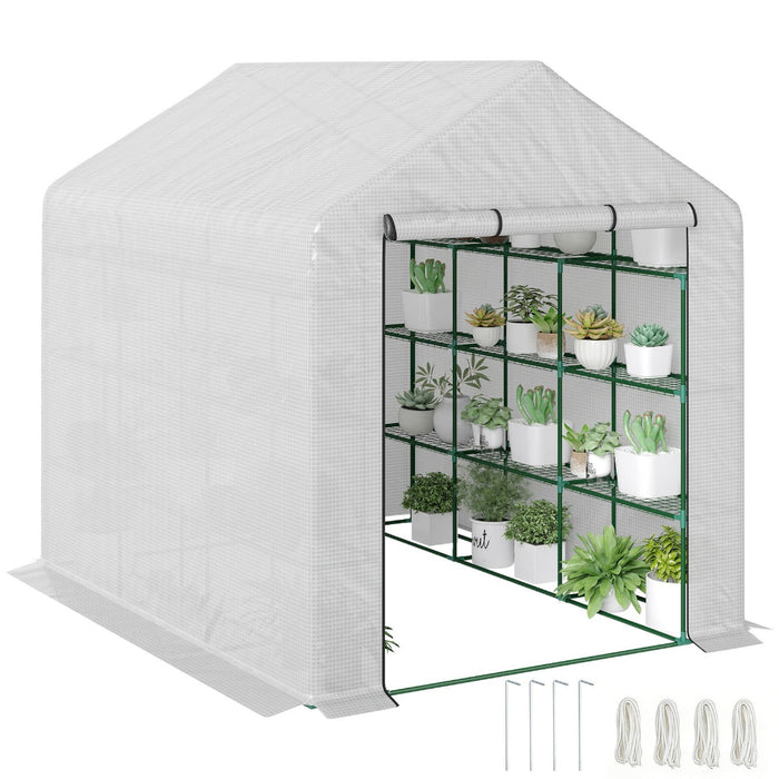 GreenSpace - Walk-in Greenhouse with 18 Shelves