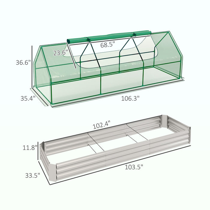 FloraFrame - Raised Garden Bed with Mini Greenhouse