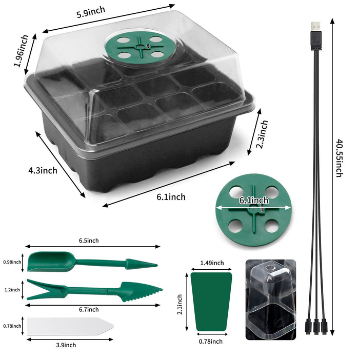 VerdureVault - Seed Nursery Kit with Grow Lights