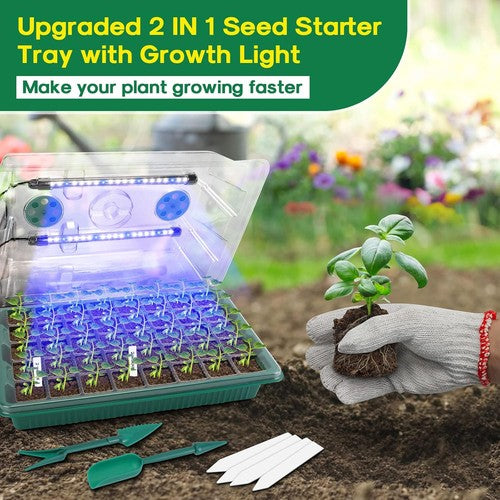 LushRise - Seed Starter Tray with Grow Light