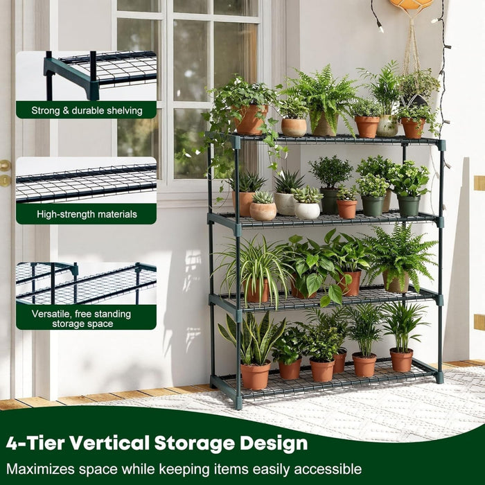 PlantTier - 4 Tier Greenhouse Staging Shelf