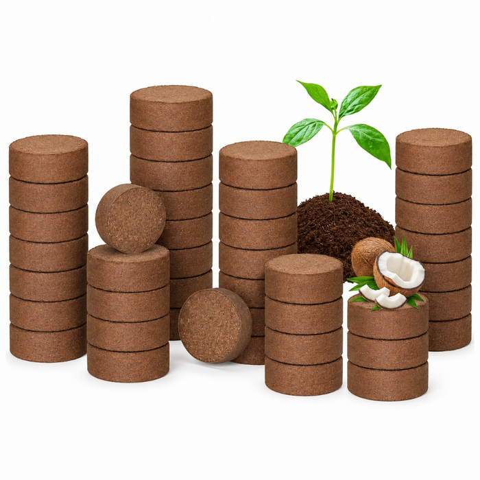 CocoCradle - Compressed Coco Coir Growing Pellets
