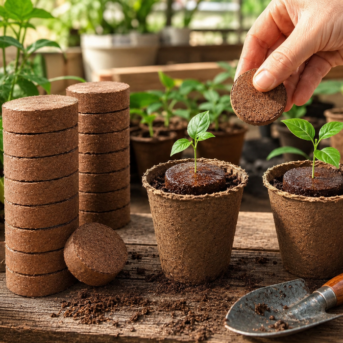CocoCradle - Compressed Coco Coir Growing Pellets