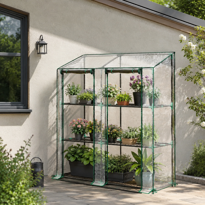PatioBloom - Lean-To Walk-In Greenhouse