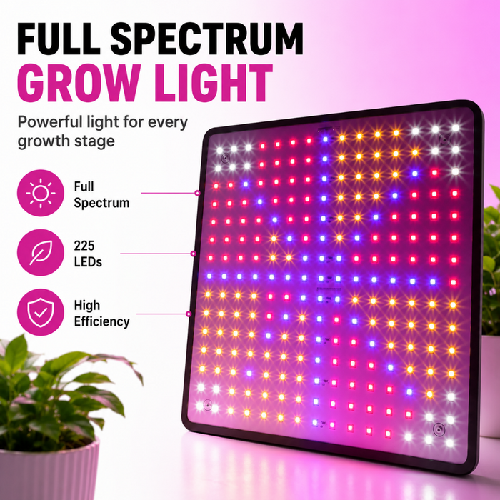 225 LED Full Spectrum Grow Light Panel