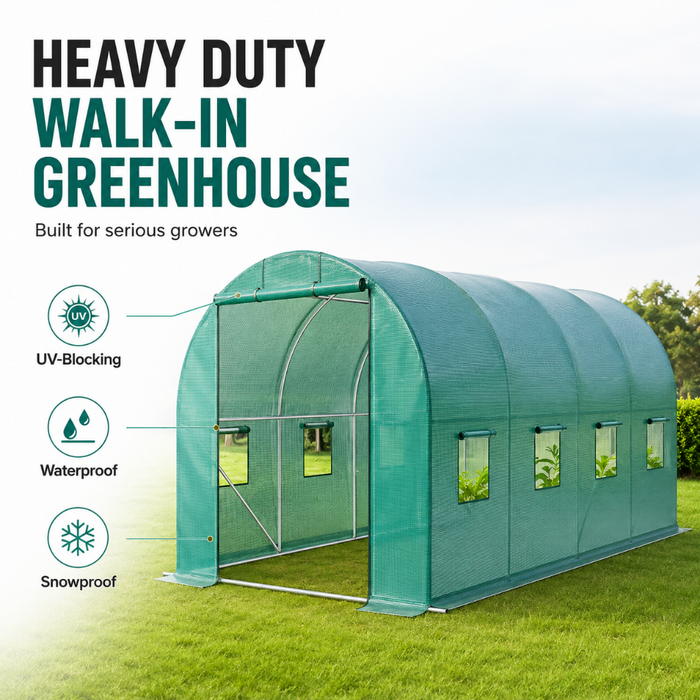 15' Heavy Duty Walk-in Greenhouse