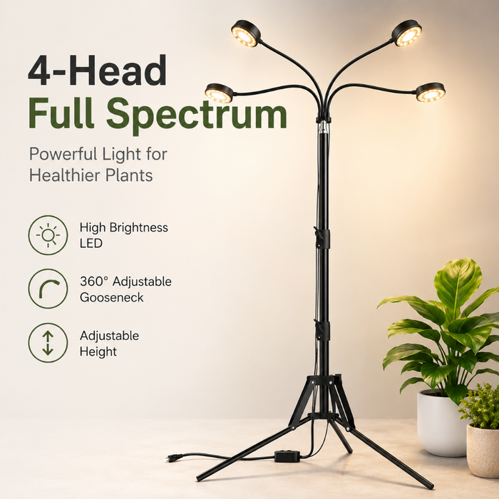 VerdeGlow - 4-Head Full Spectrum Grow Light