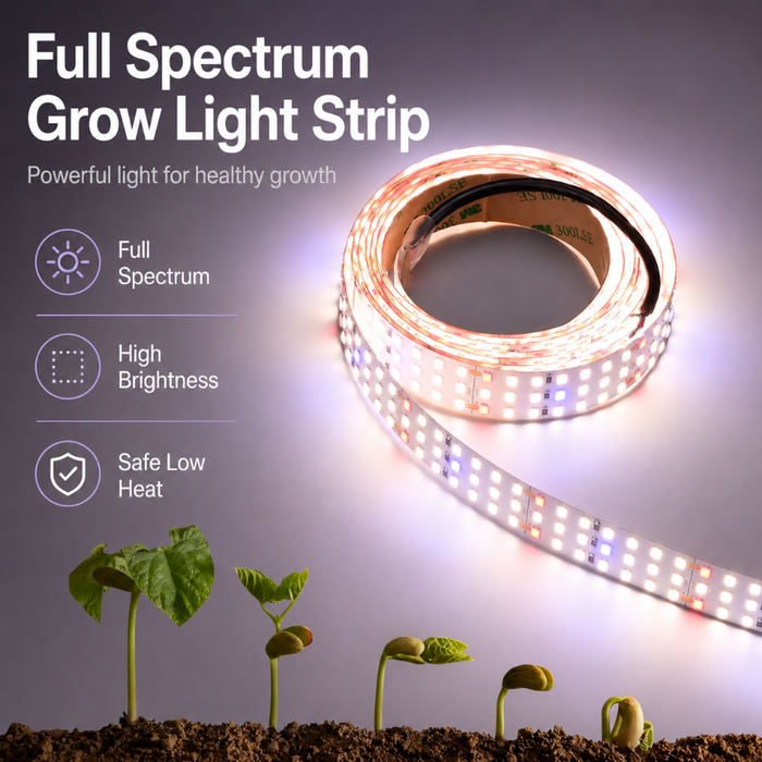 AuraLeaf - 6.6ft Full Spectrum LED Grow Light Strip