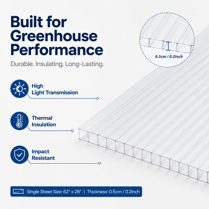 6 Pack Polycarbonate Greenhouse Panels