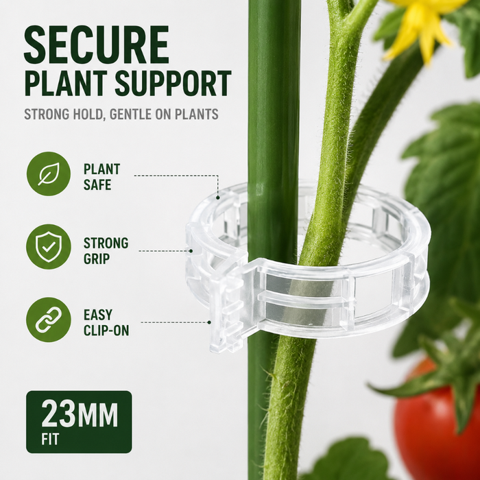 ClearGrip - 23mm Tomato Trellis Clips