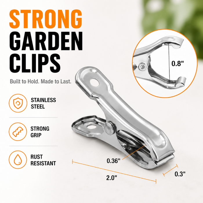 40 Pack Steel Garden Clips