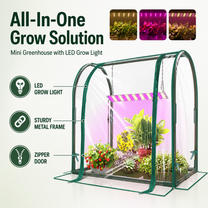 EdenLite - Indoor Mini Greenhouse with LED Grow Light