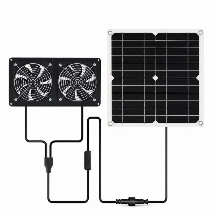 DualRay - Solar Powered Dual Exhaust Fan